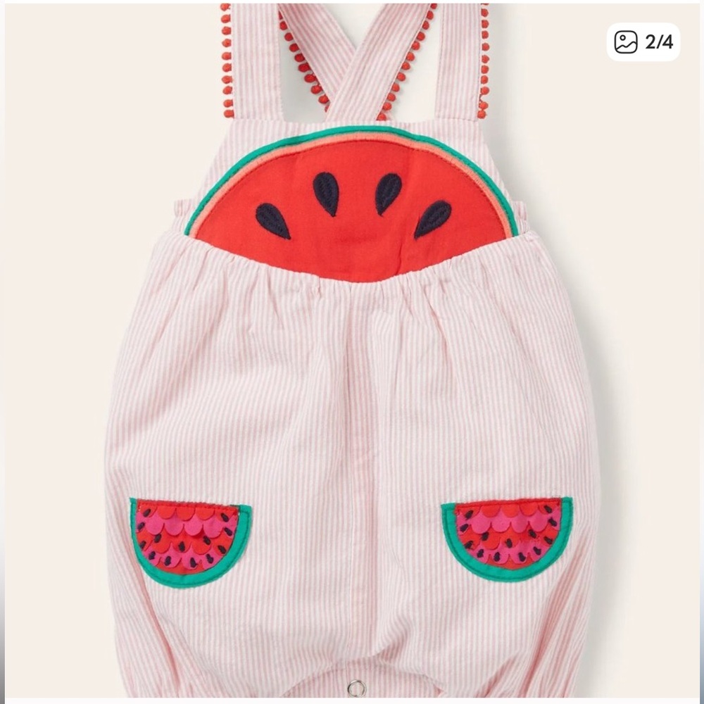 Boden Watermelon Bubble Romper